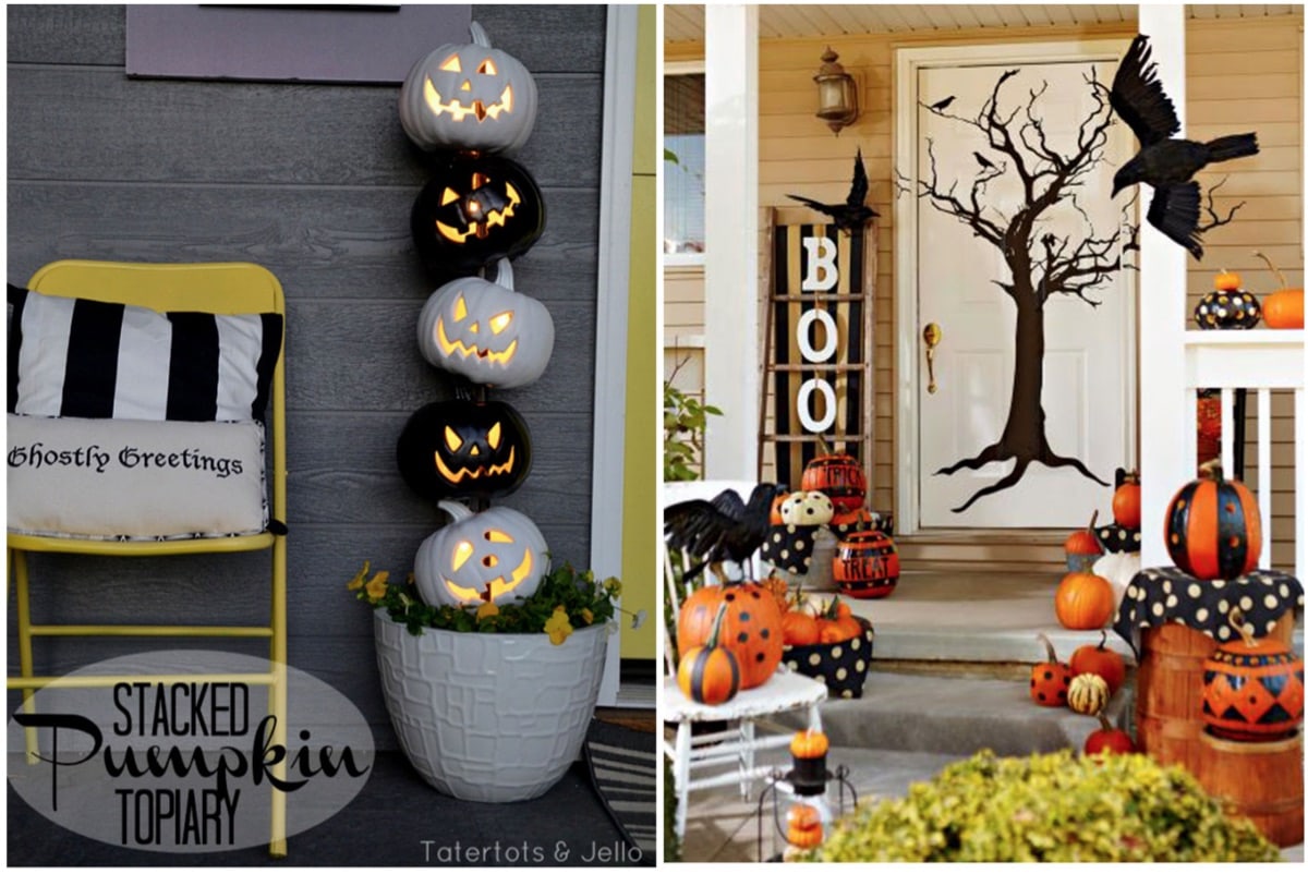 15 Frightfully Cute Ways to Decorate a Porch for Halloween
