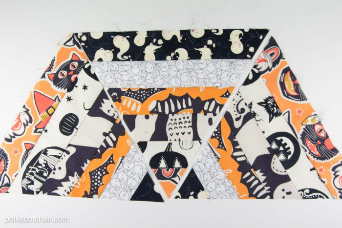 Halloween Quilted Table Topper Sewing Tutorial, so cute you could change out the fabric and use it for any Holiday! 