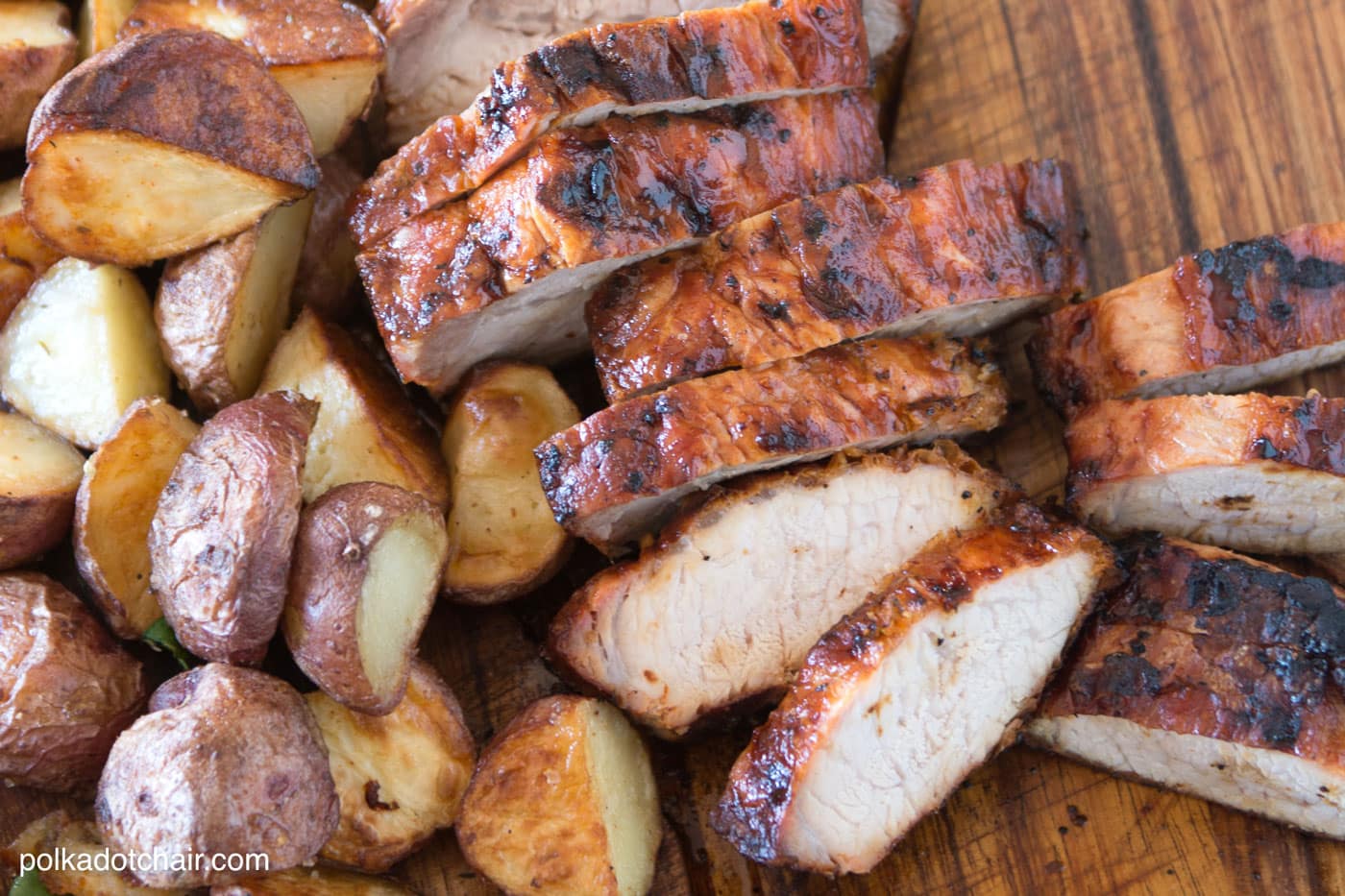 Recipe for Mesquite Grilled Pork Loin, great easy weeknight dinner idea, just cook it on the grill! 