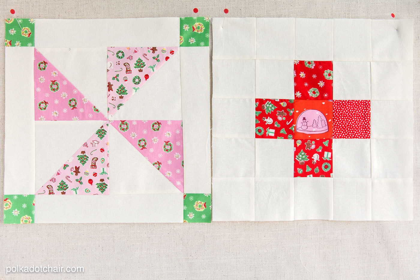 The October Quilt Block of the Month, a variation of a simple pinwheel block. Join in the block of the month series and make a quilt one month at a time.