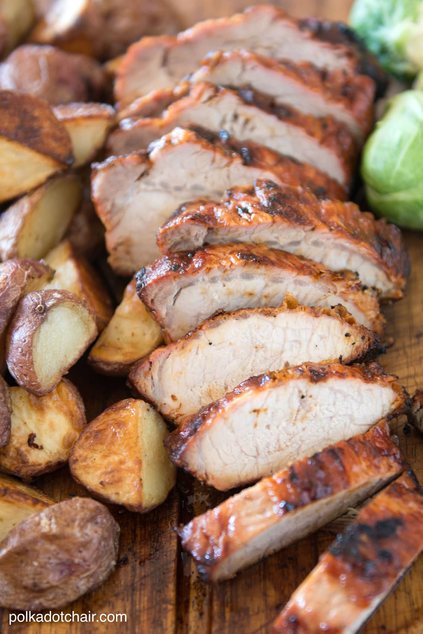 Recipe for Mesquite Grilled Pork Loin, great easy weeknight dinner idea, just cook it on the grill! 