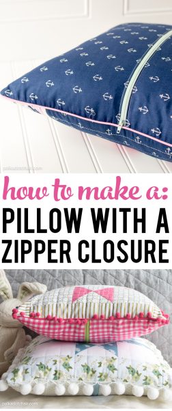 How to sew a Pillow with a zipper closure in the back