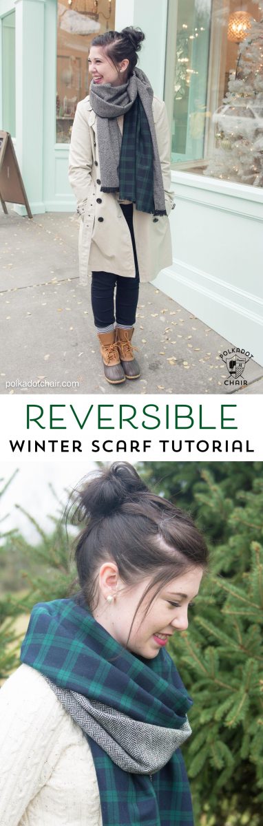 Free sewing pattern for DIY oversized winter wool scarf with fringe... looks so warm and cozy