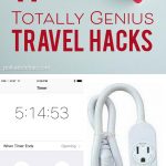 11 Totally Genius Travel Hacks... I love the one about setting the timer on your phone for your flight time!