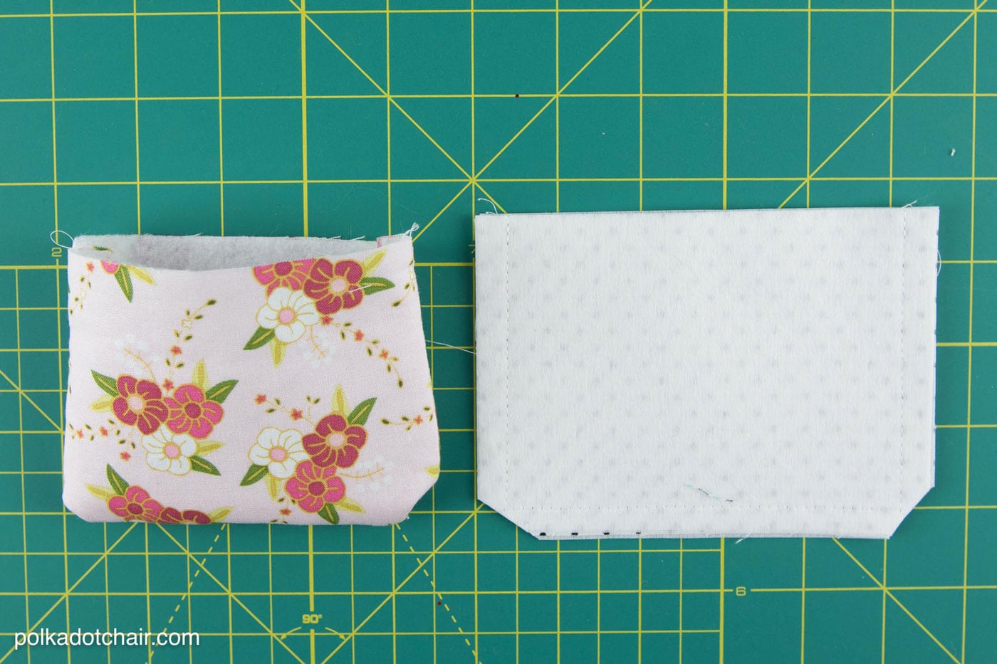 Free Sewing Pattern for a fabric and leather earbuds carrying case, would also be a great business card holder, by polkadotchair.com