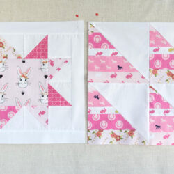 Instructions for the December Block of the Month; a String Half Square Triangle Quilt block on polkadotchair.com - it's free! - I'm totally doing this..