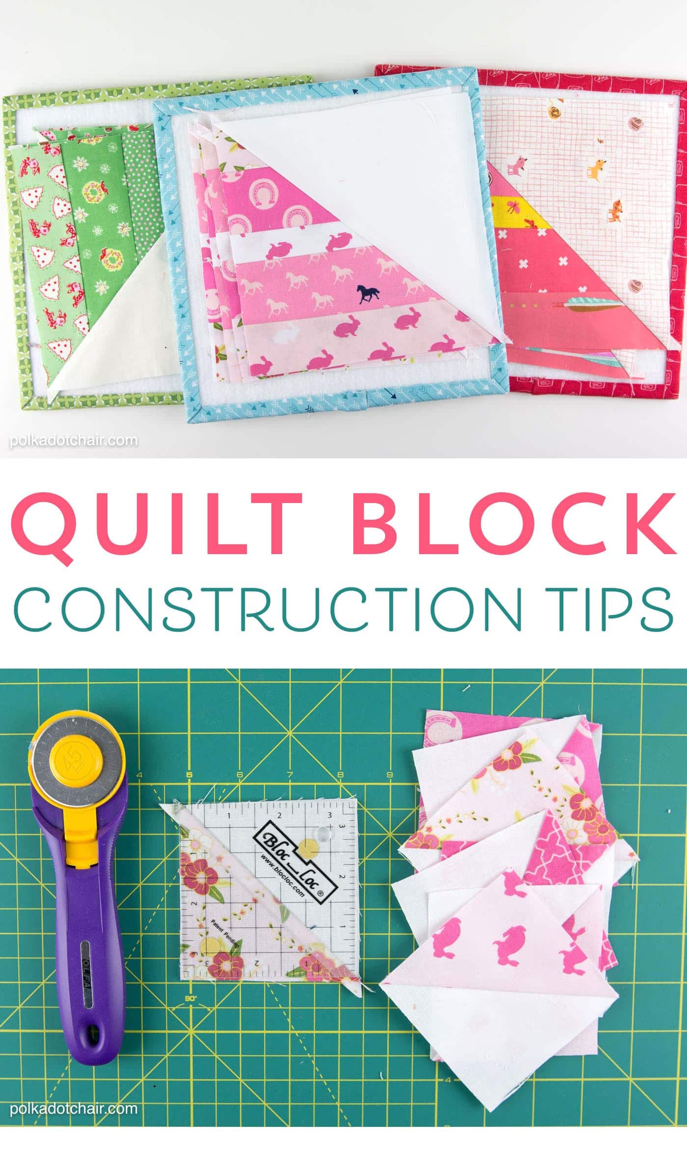 Tips and tricks to help you when you're constructing quilt blocks. Things like how to stay organized and how to trim HST blocks accurately. 