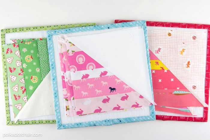 Tips and tricks to help you when you're constructing quilt blocks. Things like how to stay organized and how to trim HST blocks accurately.