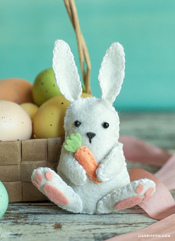 DIY Felt Easter Bunny Pattern by Lia Griffith