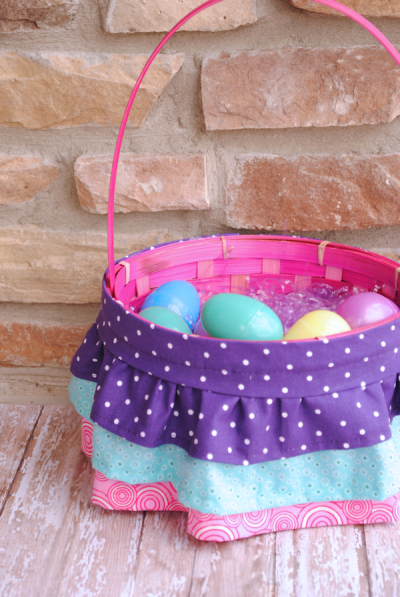 Ruffled Easter Basket Liner by Crazy Little Projects