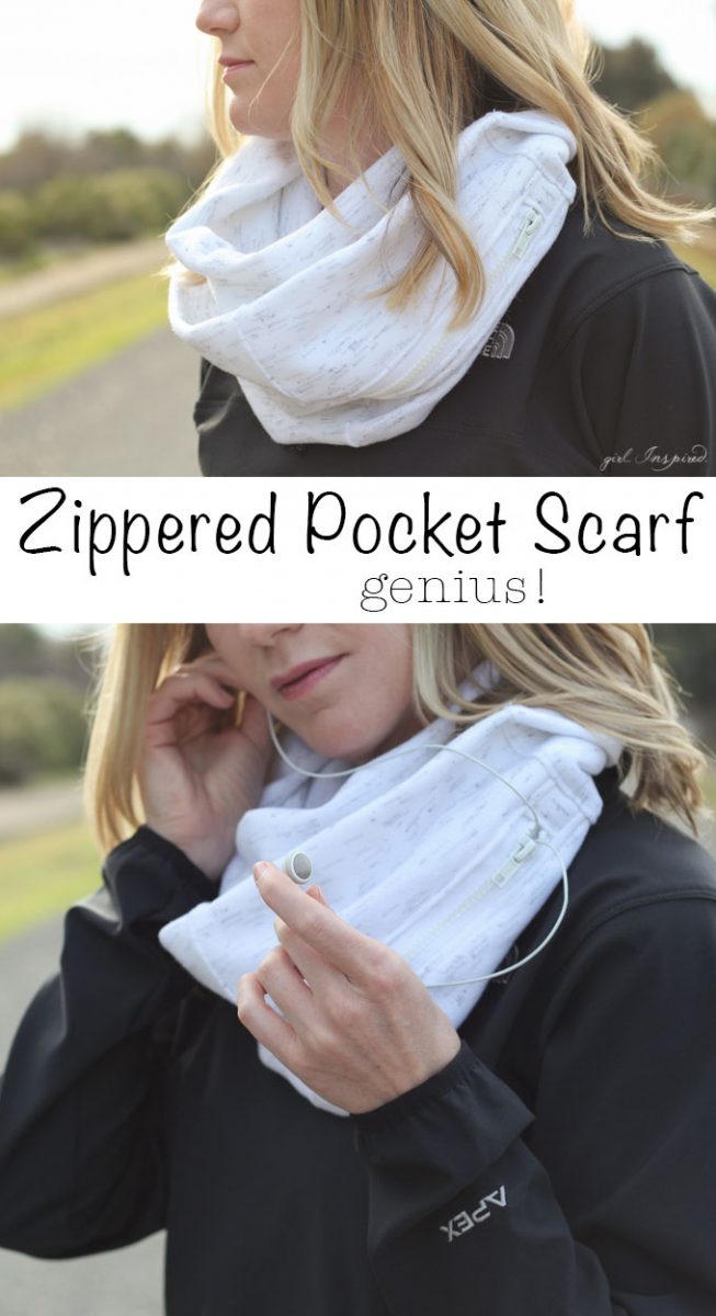 Zippered Pocket Scarf - sewing pattern