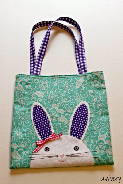 Bunny Bag Face Tote Bag Sewing Pattern by Sew Very