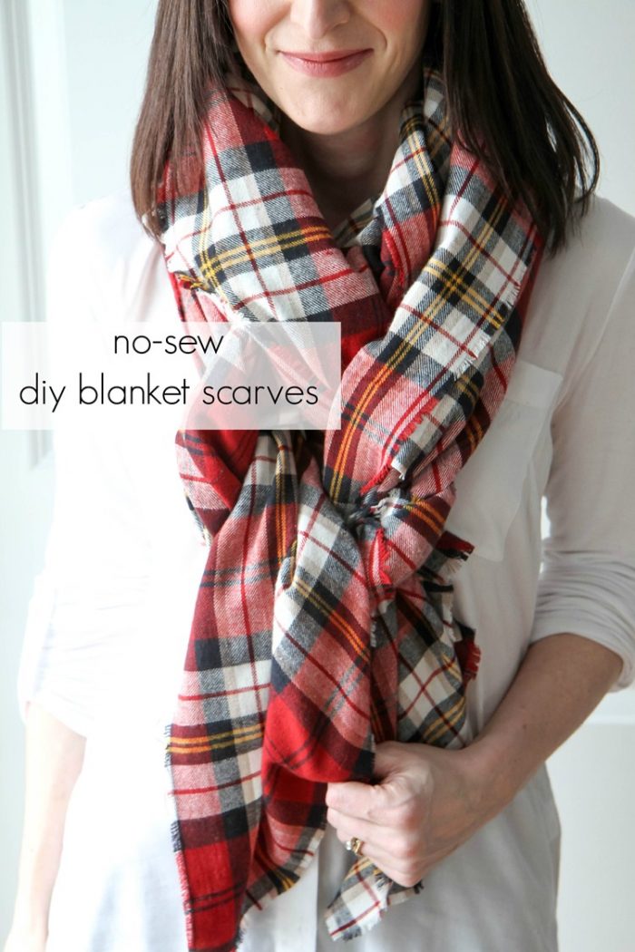 How to make a No Sew Blanket Scarf