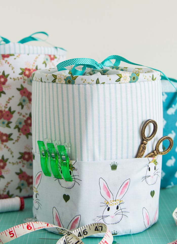 Sewing Pattern for Padded Storage Bins in 3 sizes. Make great and really cute storage for a nursery, kids room or craft room. 