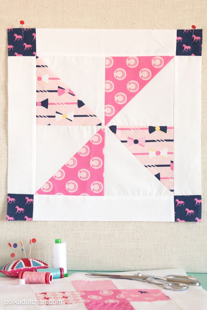 free pattern for a pinwheel quilt block on polkadotchair.com