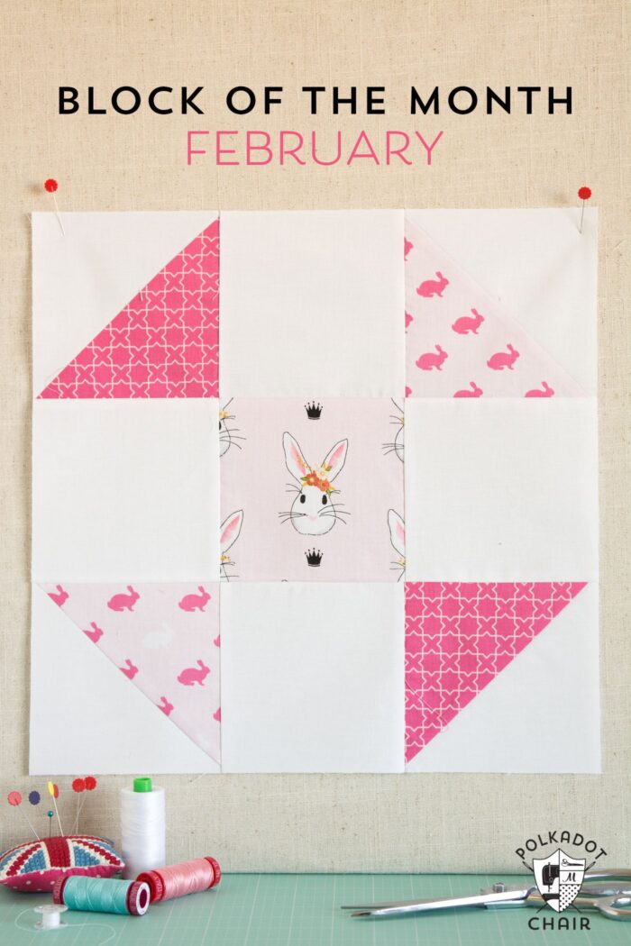 The February Block of the Month on polkadotchair.com - A free pattern for a Shoo Fly Quilt Block