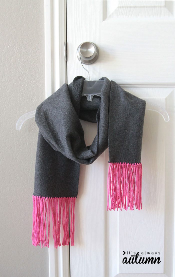 Fleece and Fringe Scarf Sewing Pattern
