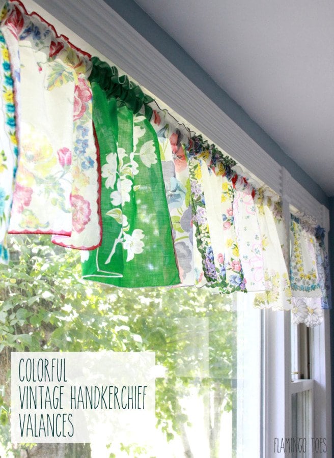 Vintage Handkerchief Valance 