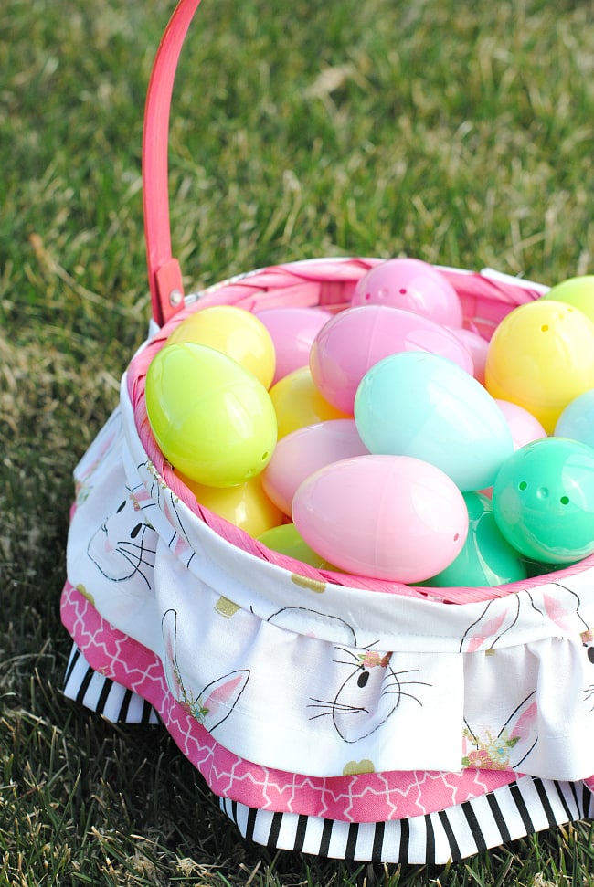 How to Make a Ruffled Easter Basket by Amber of crazylittleprojects.com