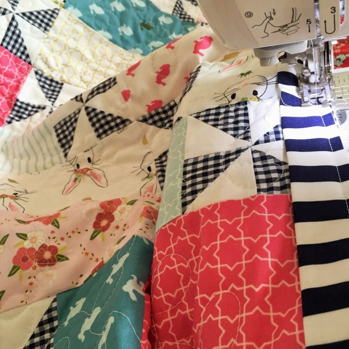 Pinwheel Quilt by Emily Ann's Kloset using Wonderland Fabric