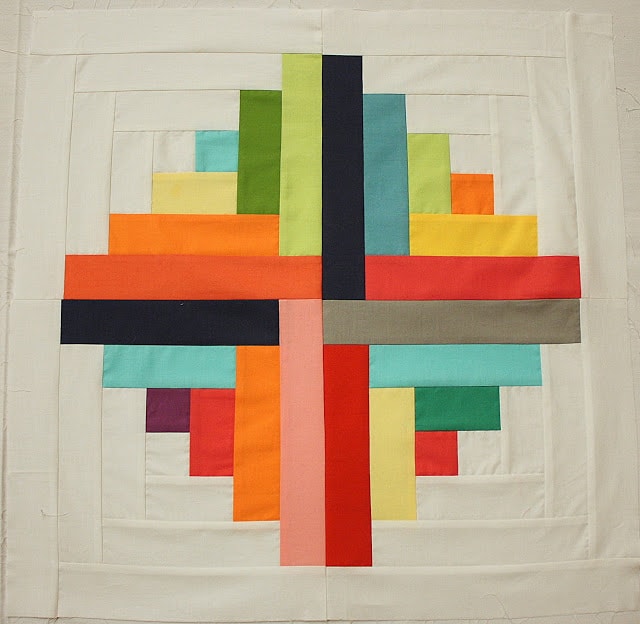 Log Cabin Quilt Block - love the Modern Style