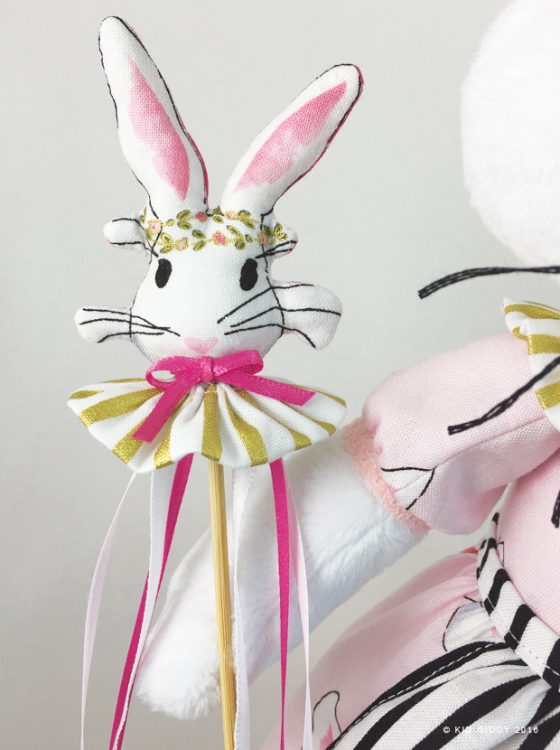 Bunny Queen Phoebe Softie by KidGiddy - using Wonderland Fabric