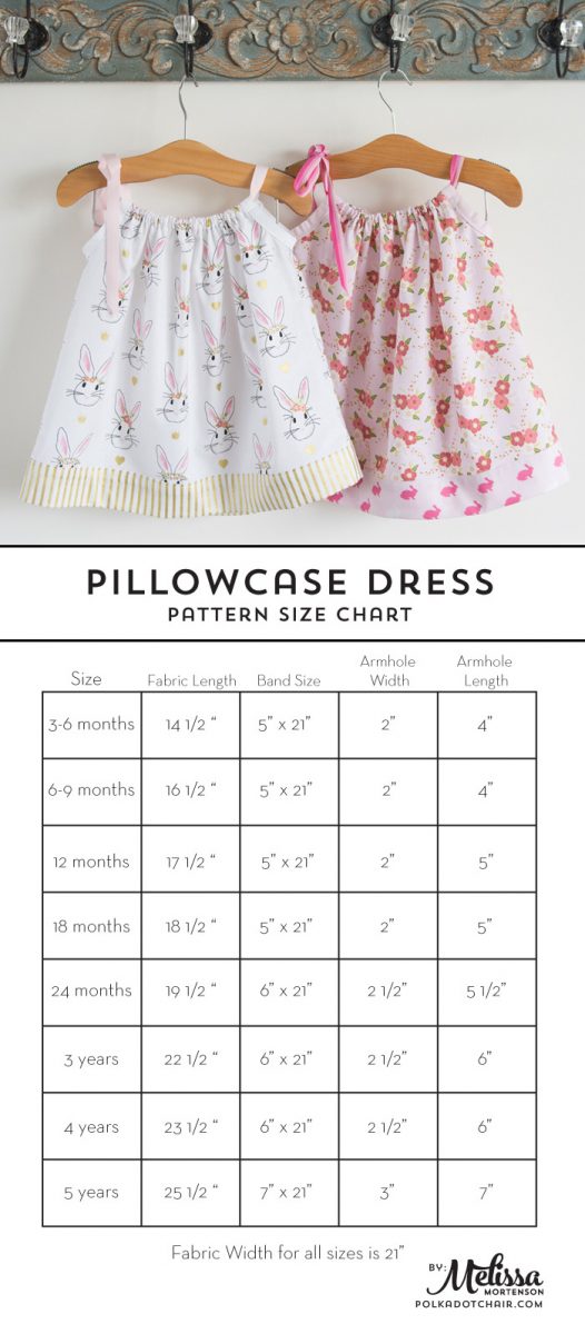Learn how to sew a pillow case dress with this Pillowcase Dress Tutorial. Includes full instructions and a chart to help you resize the dress for various ages. The quickest dress you'll ever sew!