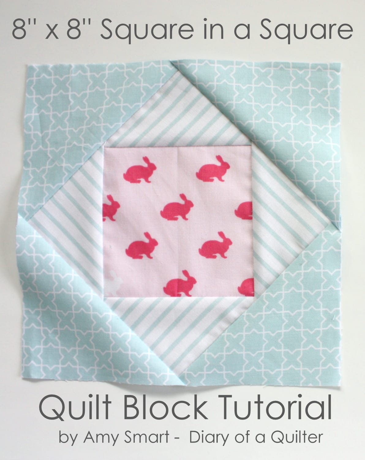 Square in Square Mini Quilt Tutorial by Amy Smart of Diary of a Quilter