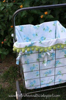 Vintage Sheet Shopping Cart Liner