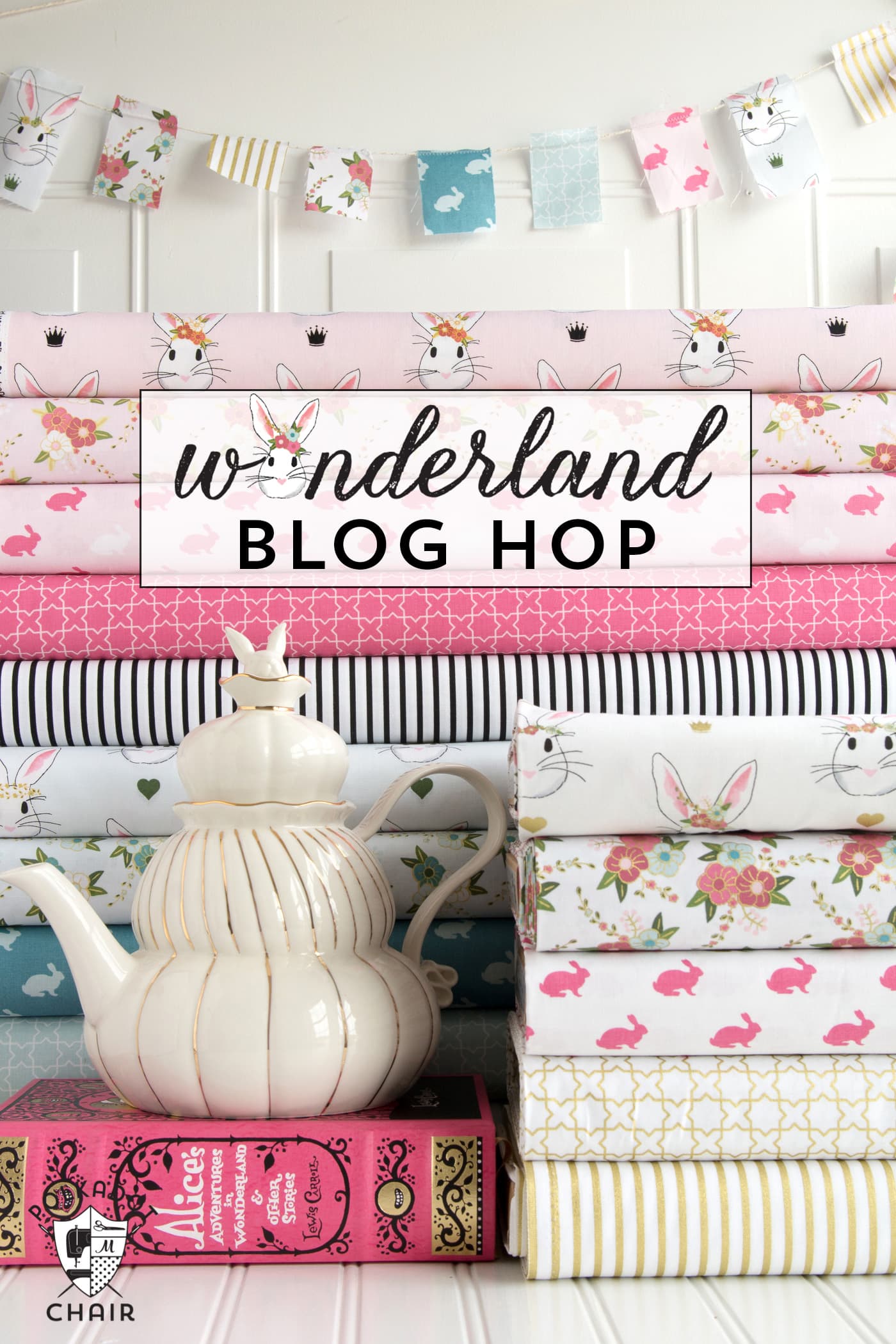 A blog tour full of great ideas using Wonderland Fabric. Sewing patterns, projects and craft ideas for Spring and Easter! 