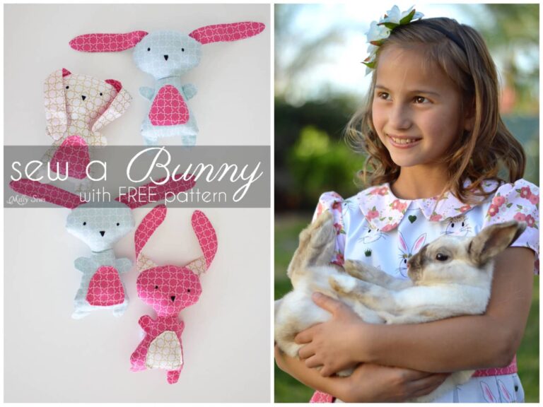Cute ideas for Easter Sewing Projects, an Easter Dress and DIY Stuffed Easter Bunny Pattern
