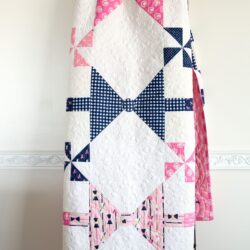 Dad's Bow Tie Quilt pattern; available in both twin or baby quilt size. Great quilt project for a beginning or intermediate quilter