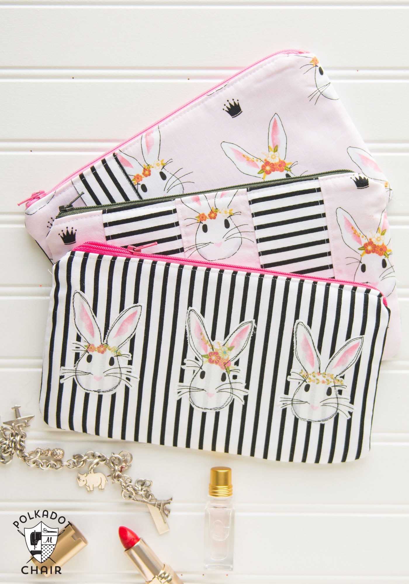 Learn how to take one simple zip pouch sewing pattern and make a few changes to create 3 different variations! So cute!!