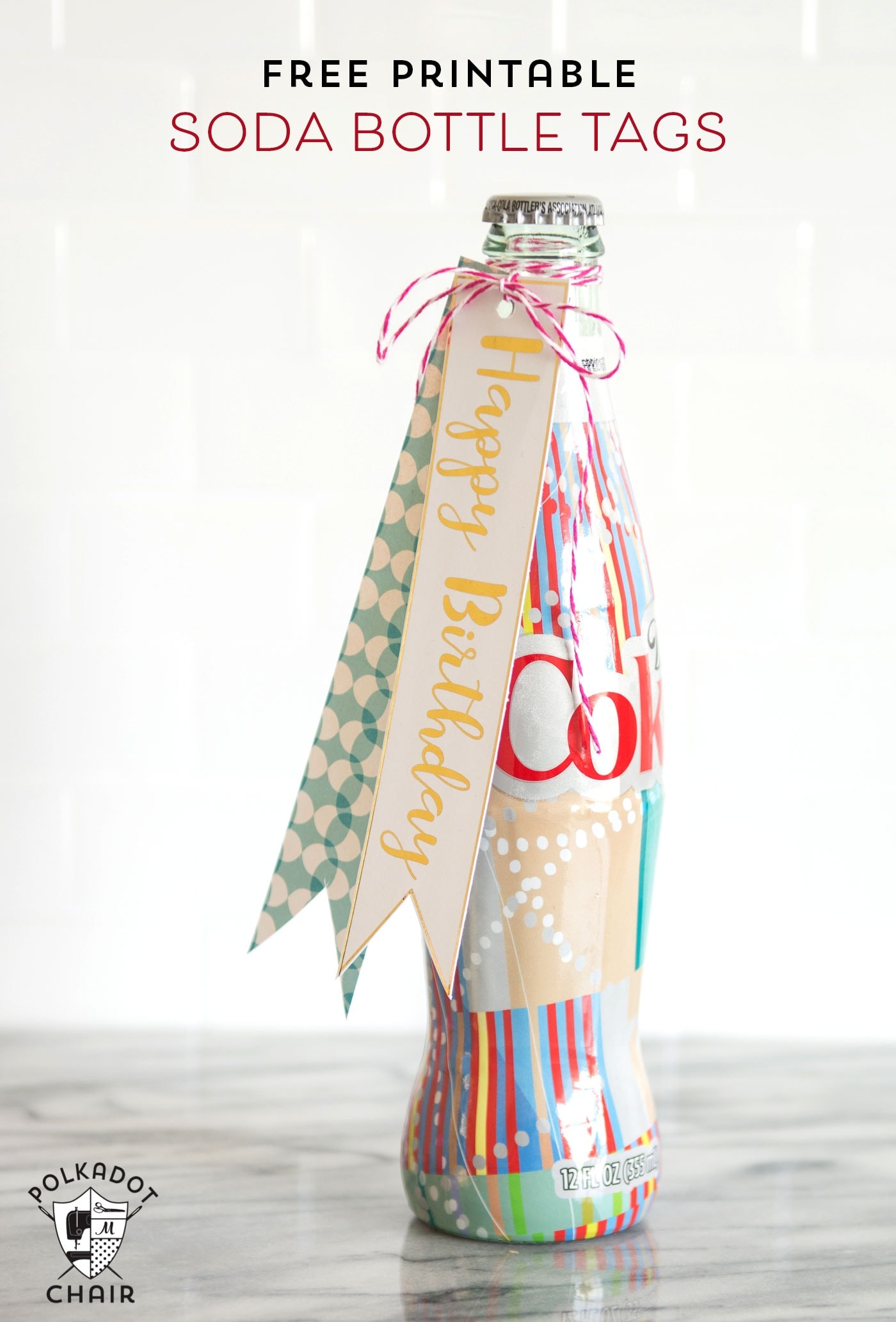 Free Printable Diet Coke Gift Tags; perfect for gifts for teachers - lots of cute gift ideas for friends or neighbors too. Love the Happy Birthday Tags! 