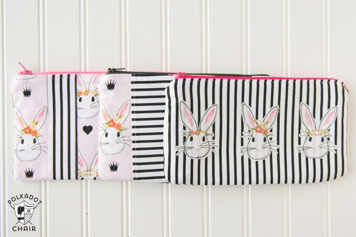 Learn how to take one simple zip pouch sewing pattern and make a few changes to create 3 different variations! So cute!!