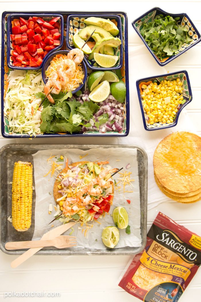 Grilled Shrimp Tostadas Recipe- great easy, fresh and simple Mexican food recipe for weeknights! 