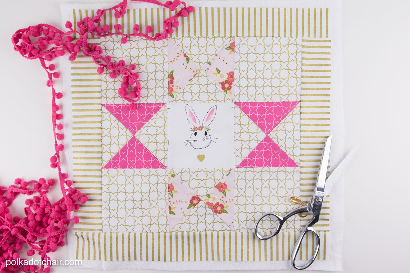 How to Sew Pom Pom Trim The Polka Dot Chair