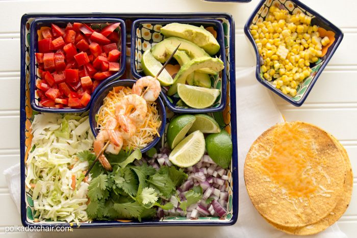 Grilled Shrimp Tostadas Recipe- great easy, fresh and simple Mexican food recipe for weeknights!