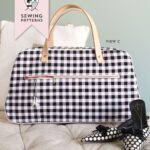 Retro Travel Bag Sewing Pattern by Melissa Mortenson; makes a cute weekend bag and can be made with leather straps or sewn purse handles. Would be a cute DIY summer travel bag.