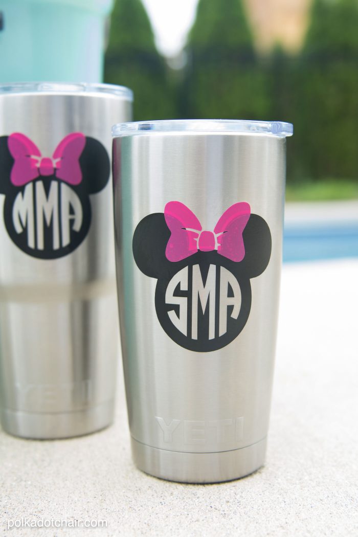 How to add a Disney Monogram to your Yeti (or other stainless steel) Tumbler. Includes lots of tips and instructions!