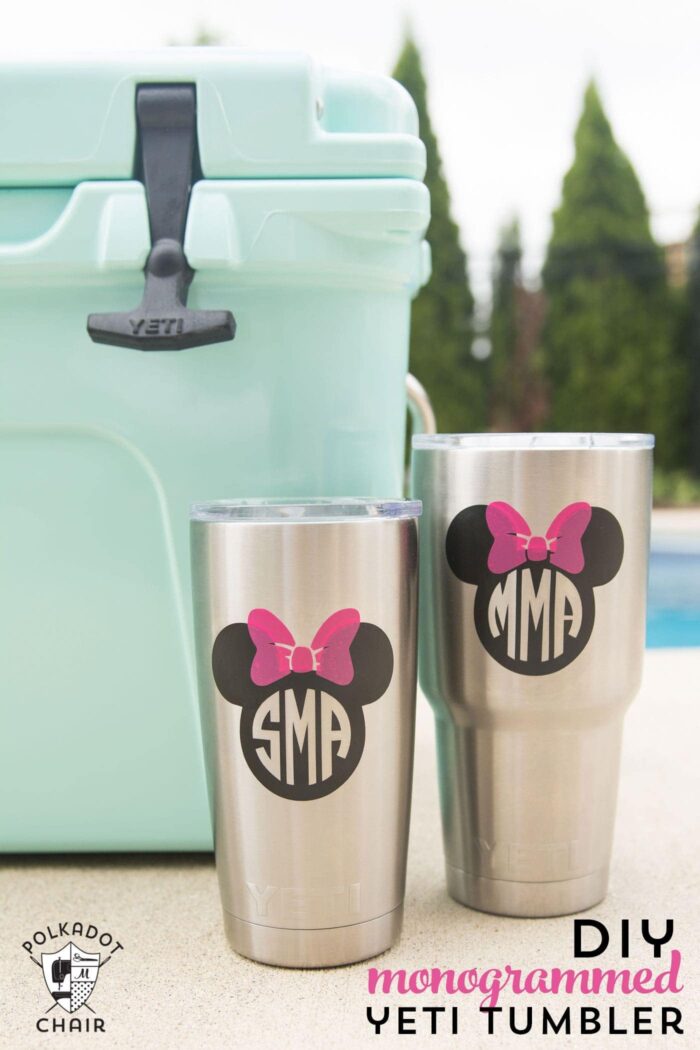 How to add a Disney Monogram to your Yeti (or other stainless steel) Tumbler. Includes lots of tips and instructions!