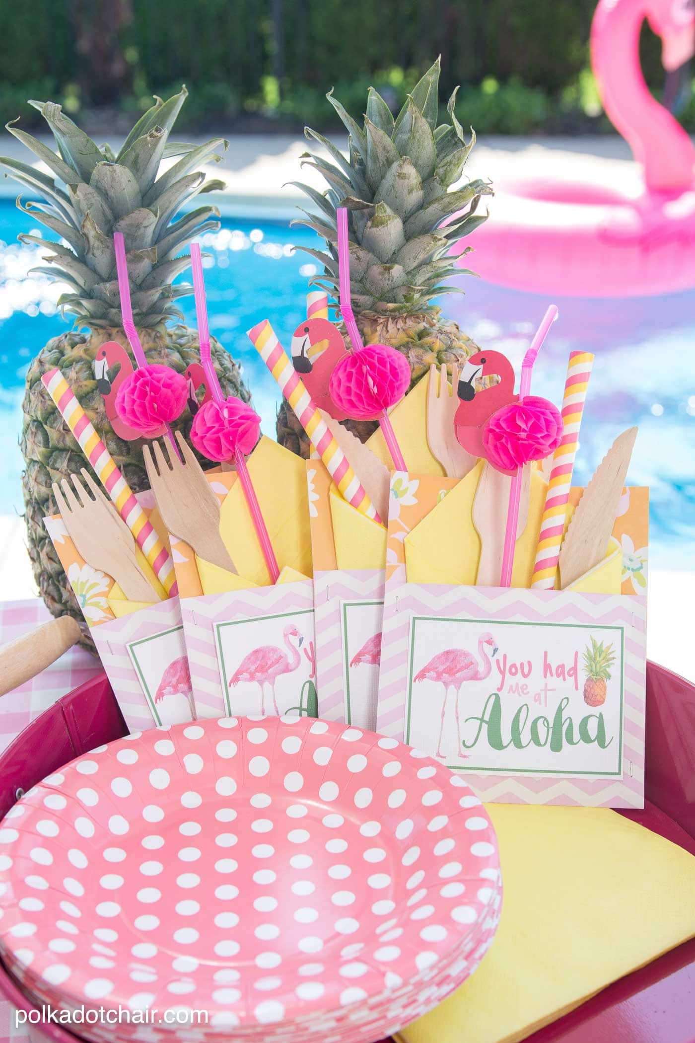 Summer Backyard Flamingo Pool Party Ideas - The Polka Dot Chair