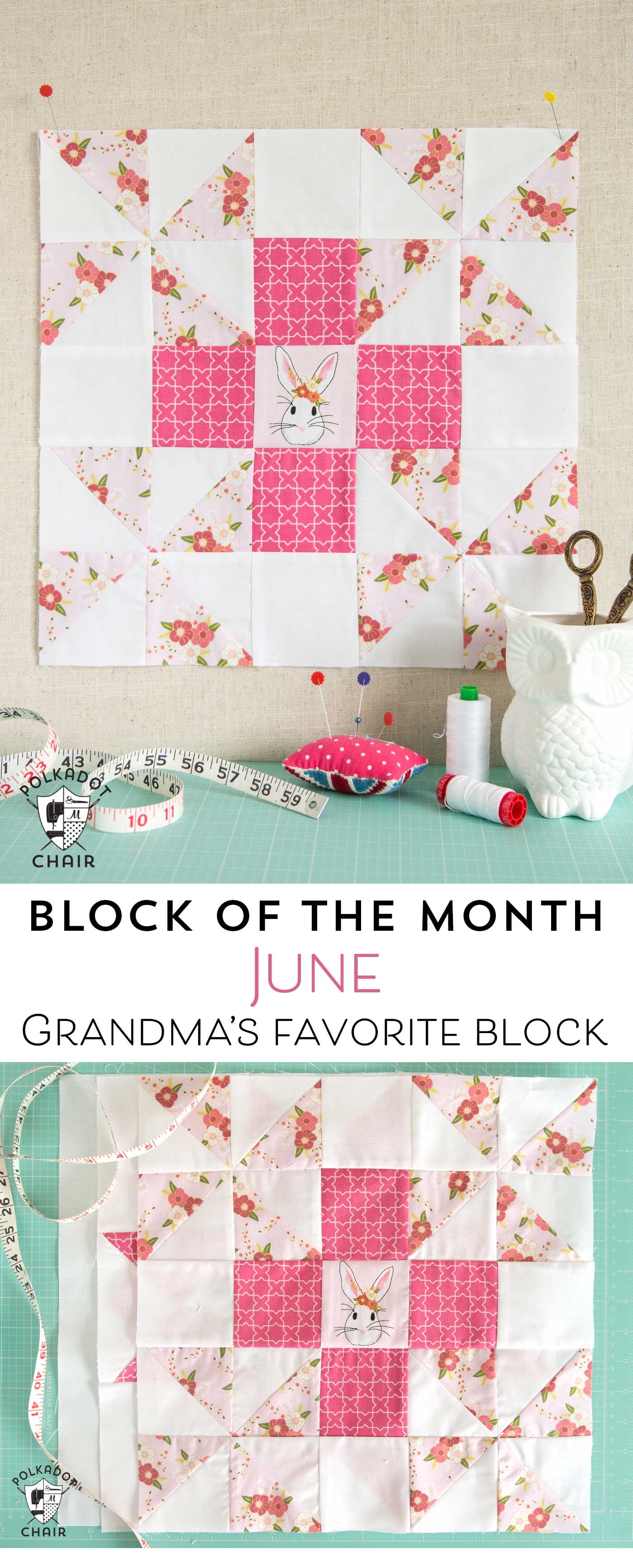 Download June Block of the Month; a Grandma's Favorite Quilt Block Tutorial - Page 2 of 2 - The Polka Dot ...