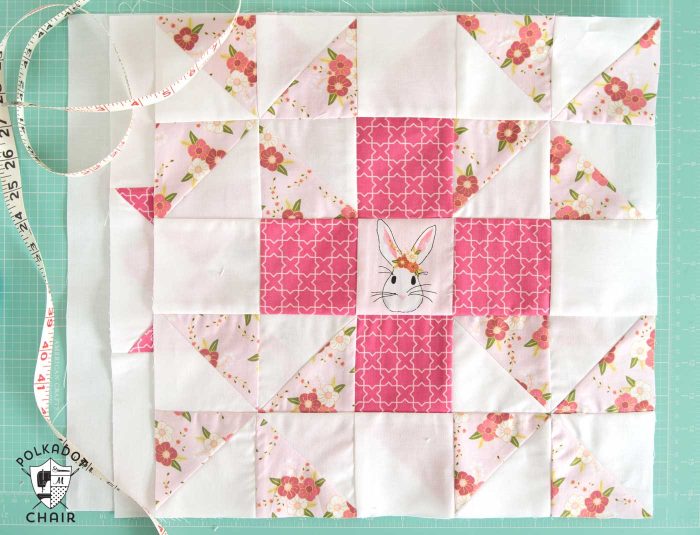 The June Quilt Block of the month; a free quilt tutorial and pattern for a Grandma's Favorite Quilt Block on polkadotchair.com