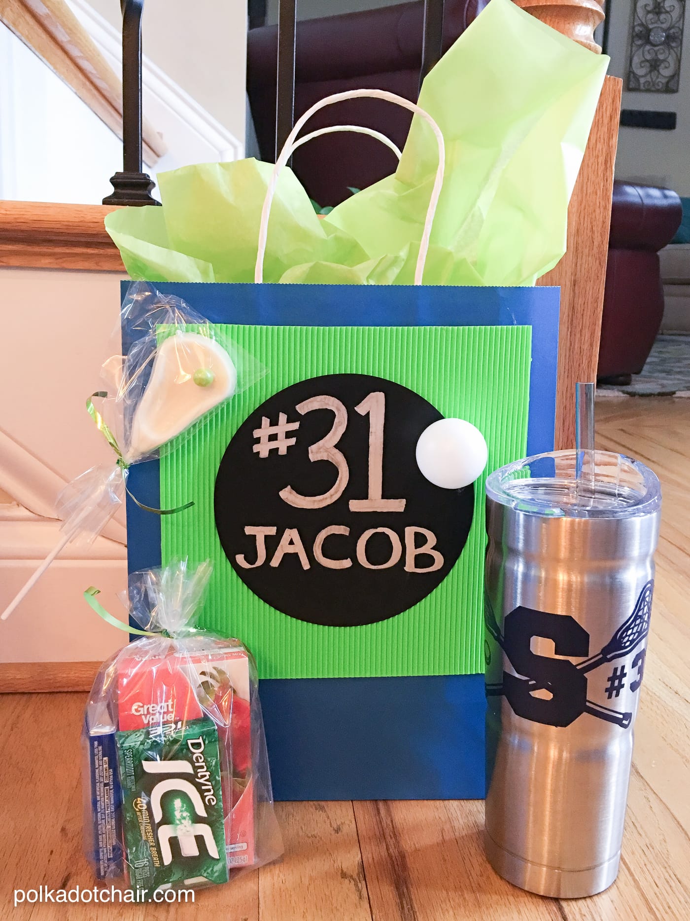 Cute idea for lacrosse team gifts, monogrammed and personalized yeti tumblers... learn how to make them on this site..