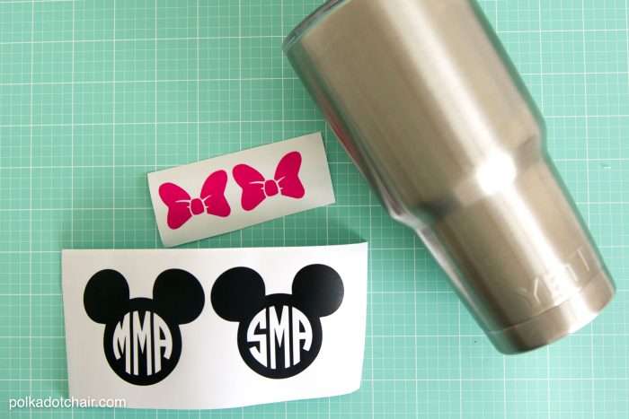 How to add a Disney Monogram to your Yeti (or other stainless steel) Tumbler. Includes lots of tips and instructions!