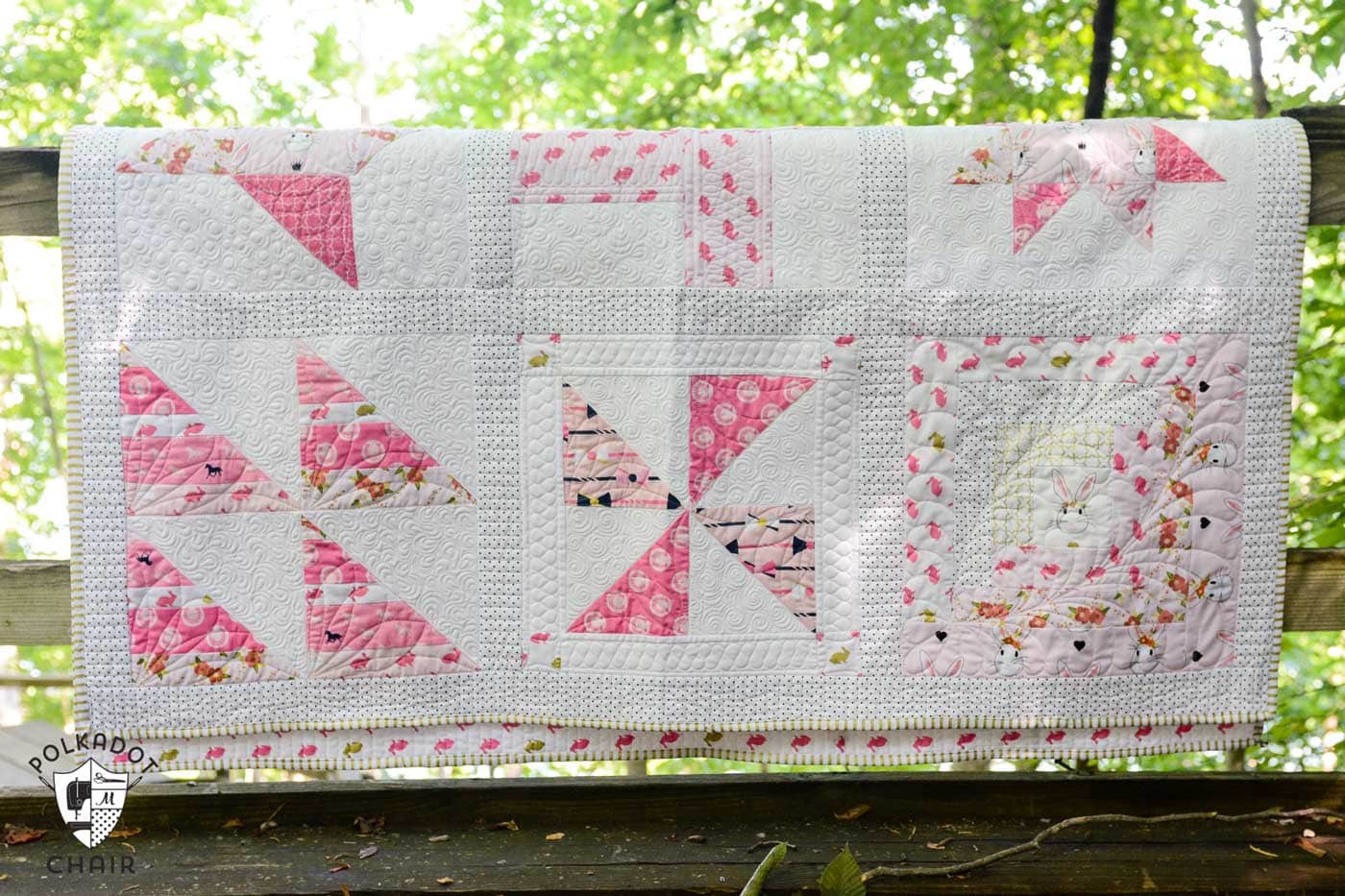 The June Quilt Block of the month; a free quilt tutorial and pattern for a Grandma's Favorite Quilt Block on polkadotchair.com