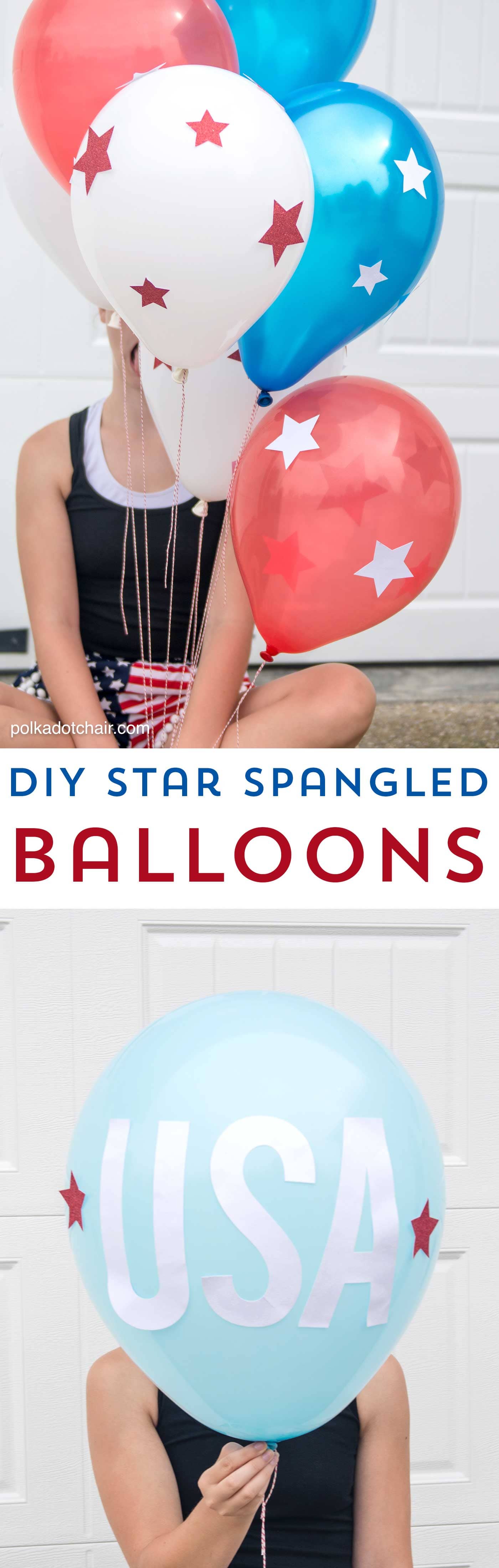 How to make Star Spangled 4th of July Balloons, what a cute idea for a 4th of July BBQ!