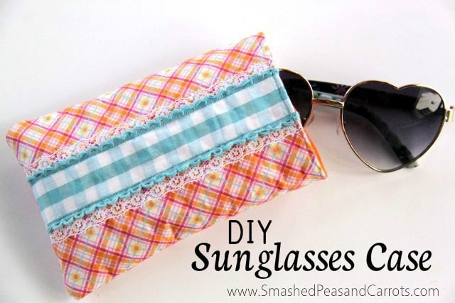 Learn how to sew a sunglasses case with this DIY Sunglasses Case tutorial from Smashed Peas and Carrots