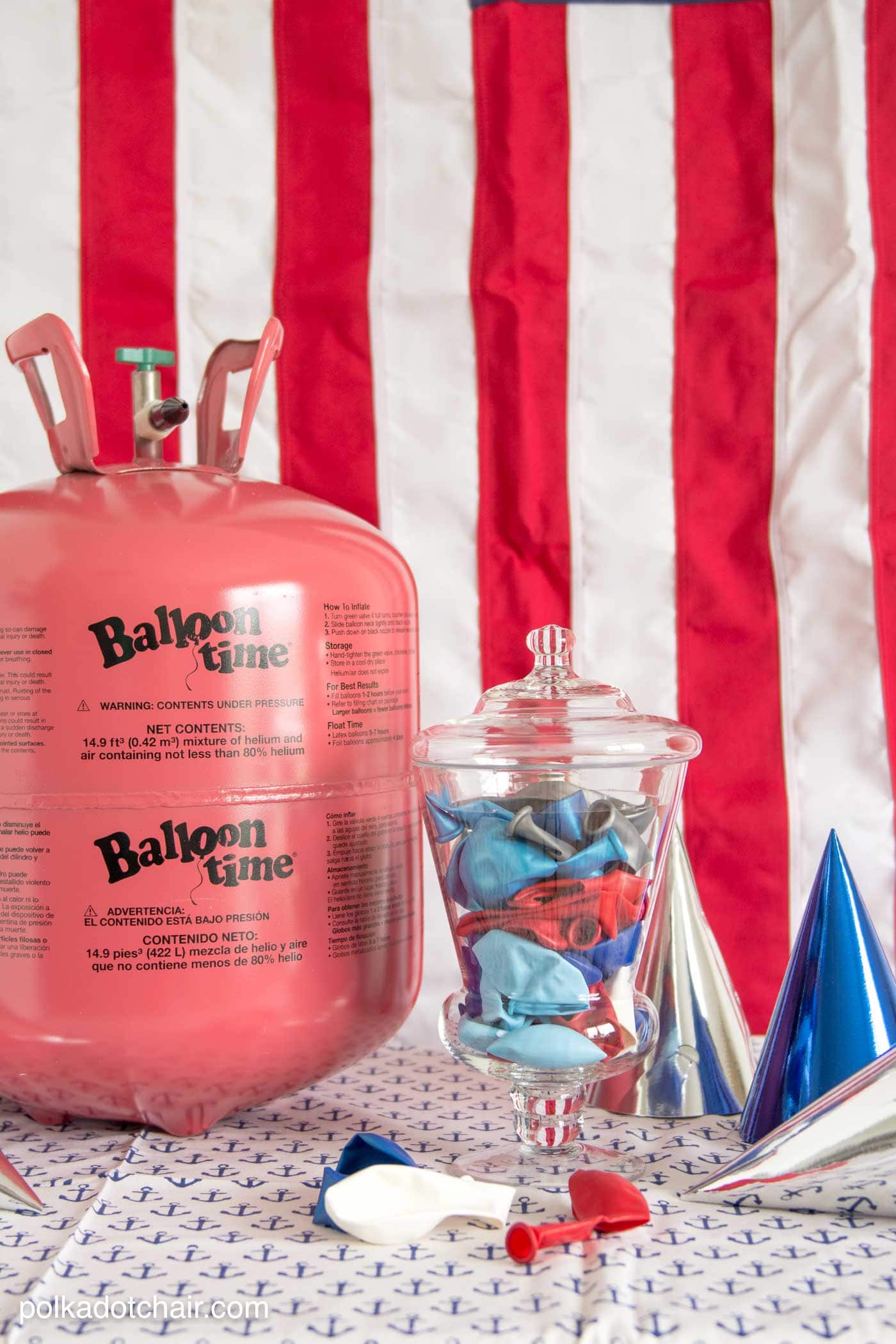 How to make Star Spangled 4th of July Balloons, what a cute idea for a 4th of July BBQ!